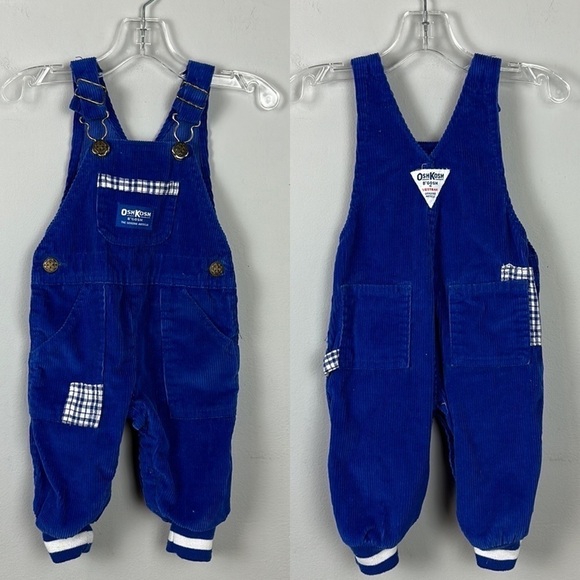 Vintage OshKosh B’gosh Vestbak Blue Corduroy Overalls 3-6 M - Picture 14 of 14